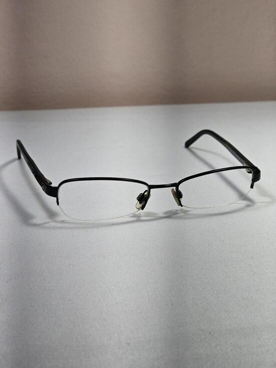 Burberry Other - Burberry Eyeglasses Half Rim Rectangular Black Metal Frame B1049B 1001 51-18-135